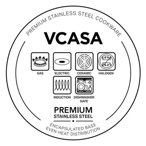 GARNEK STALOWY Z POKRYWĄ 16cm 1,6L VCASA VC-90102 SIERRA