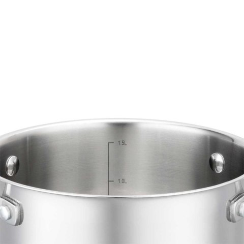 GARNEK STALOWY Z POKRYWĄ 16cm 1,8L VCASA VC-901112 AMARA