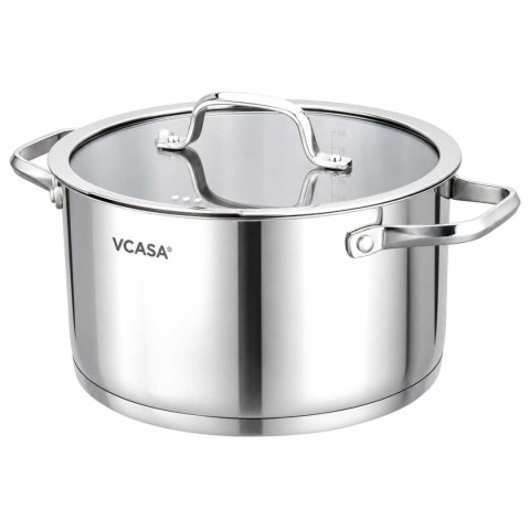 GARNEK STALOWY Z POKRYWĄ 16cm 1,8L VCASA VC-901112 AMARA