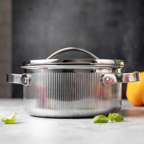 GARNEK STALOWY Z POKRYWĄ 18cm 2.1L VCASA VC-90123 VELORA