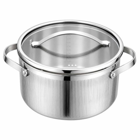 GARNEK STALOWY Z POKRYWĄ 18cm 2.1L VCASA VC-90123 VELORA