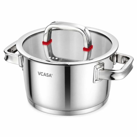 GARNEK STALOWY Z POKRYWĄ 18cm 2.2L VCASA VC-90103 SIERRA