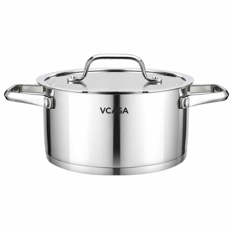 GARNEK STALOWY Z POKRYWĄ 18cm 2.6L VCASA VC-901113 AMARA