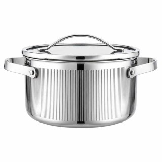 GARNEK STALOWY Z POKRYWĄ 20cm 3L VCASA VC-90124 VELORA