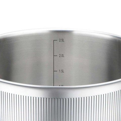 GARNEK STALOWY Z POKRYWĄ 20cm 3L VCASA VC-90124 VELORA