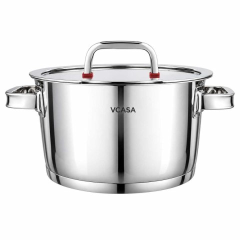 GARNEK STALOWY Z POKRYWĄ 24cm 5.2L VCASA VC-90105 SIERRA