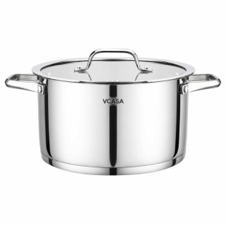 GARNEK STALOWY Z POKRYWĄ 24cm 5.8L VCASA VC-901115 AMARA