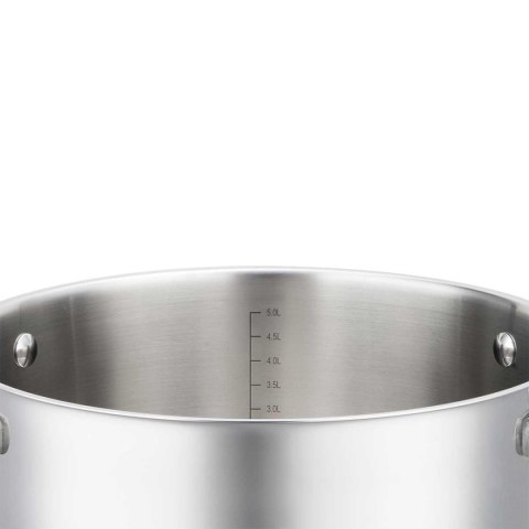 GARNEK STALOWY Z POKRYWĄ 24cm 5.8L VCASA VC-901115 AMARA
