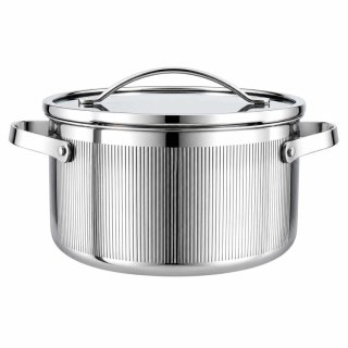 GARNEK STALOWY Z POKRYWĄ 24cm 5.8L VCASA VC-90125 VELORA
