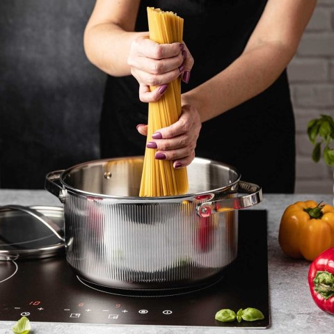 GARNEK STALOWY Z POKRYWĄ 24cm 5.8L VCASA VC-90125 VELORA