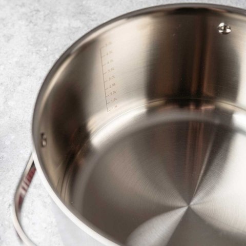 GARNEK STALOWY Z POKRYWĄ 24cm 5.8L VCASA VC-90125 VELORA