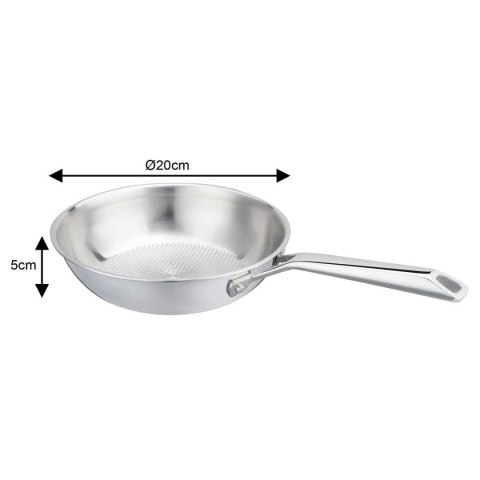 PATELNIA STALOWA 20cm VCASA VC-90151 VELORA TRI-PLY