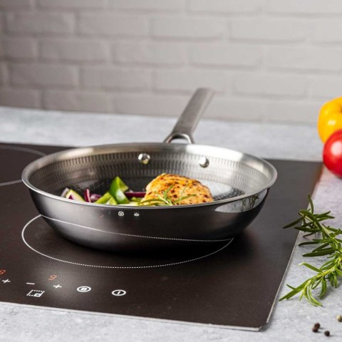 PATELNIA STALOWA 20cm VCASA VC-90154 VELORA Z POWŁOKĄ CERAMICZNĄ