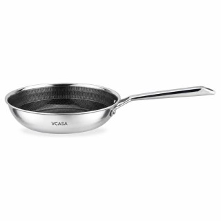 PATELNIA STALOWA 24cm VCASA VC-90155 VELORA Z POWŁOKĄ CERAMICZNĄ