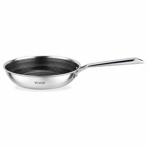 PATELNIA STALOWA 24cm VCASA VC-90155 VELORA Z POWŁOKĄ CERAMICZNĄ