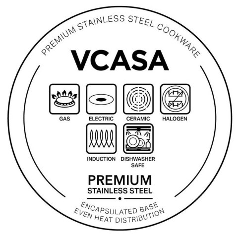 ZESTAW GARNKÓW STALOWYCH 16/20/24cm 6 ELEMENTÓW VCASA VC-90108 SIERRA