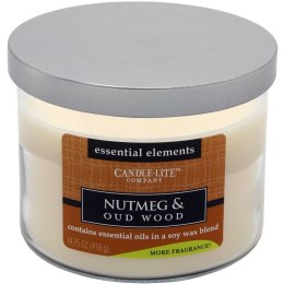 CANDLE-LITE NUTMEG & OUDWOOD 3 KNOTY 45 H