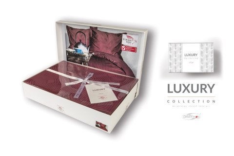 Pościel satyna bawełniana(P) BOTILO CLARET/160x200 LUXURY PREMIUM