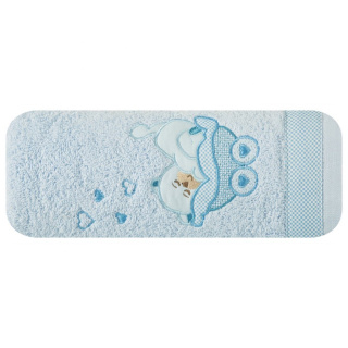 Ręcznik dziecięcy Baby do ciała z bawełny 50x90 kolor niebieski