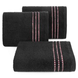 Ręcznik bawełniany Fiore 70x140 cm kolor czarny