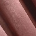 Zasłona z miękkiego welwetu Rosa 140x300 cm kolor różowy taśmy