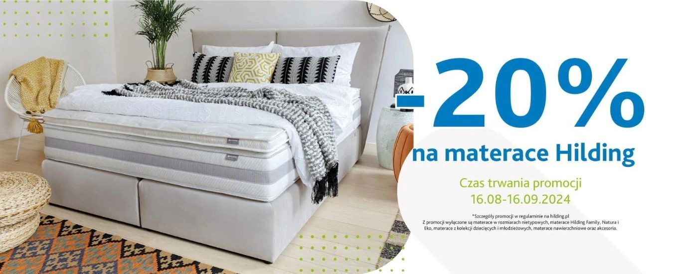 -20% NA MATERACE HILDING