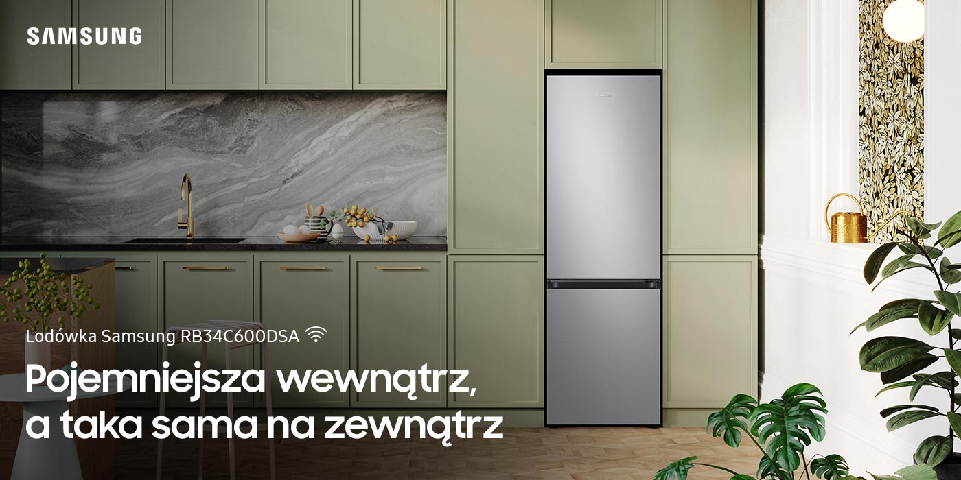 Minimalistyczna lodówka Samsung RB34C600DSA do kupienia w Max Elektro